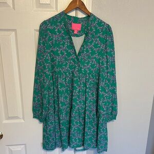 Lilly Pulitzer Green Zebra Print Dress